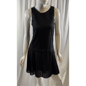 Loft eyelet pleated dress size 2